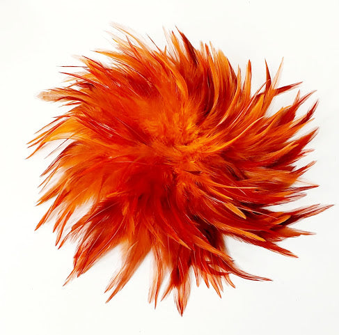 Orange Feather Broach