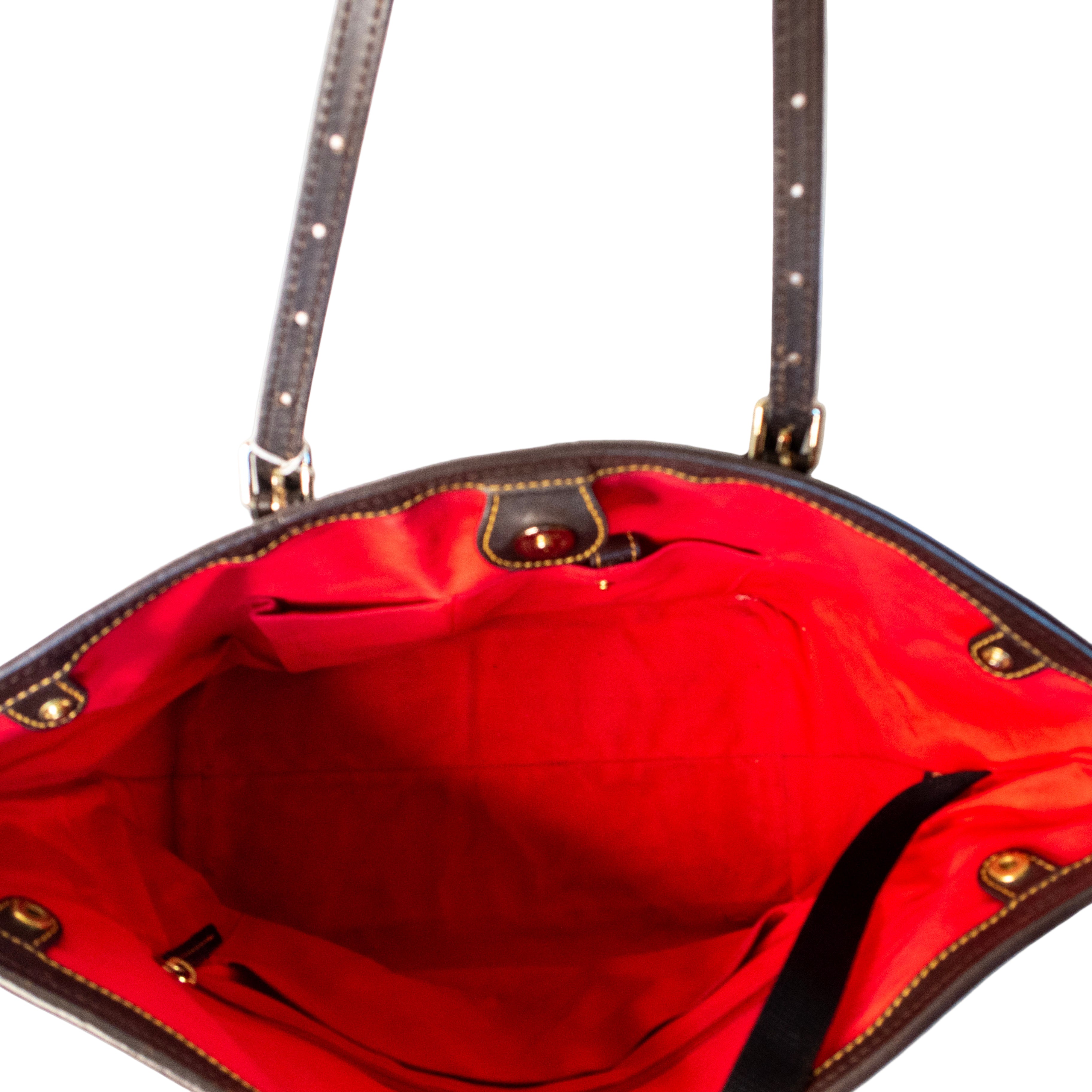 Saddle Stitch Leather Tote By Dooney & Bourke