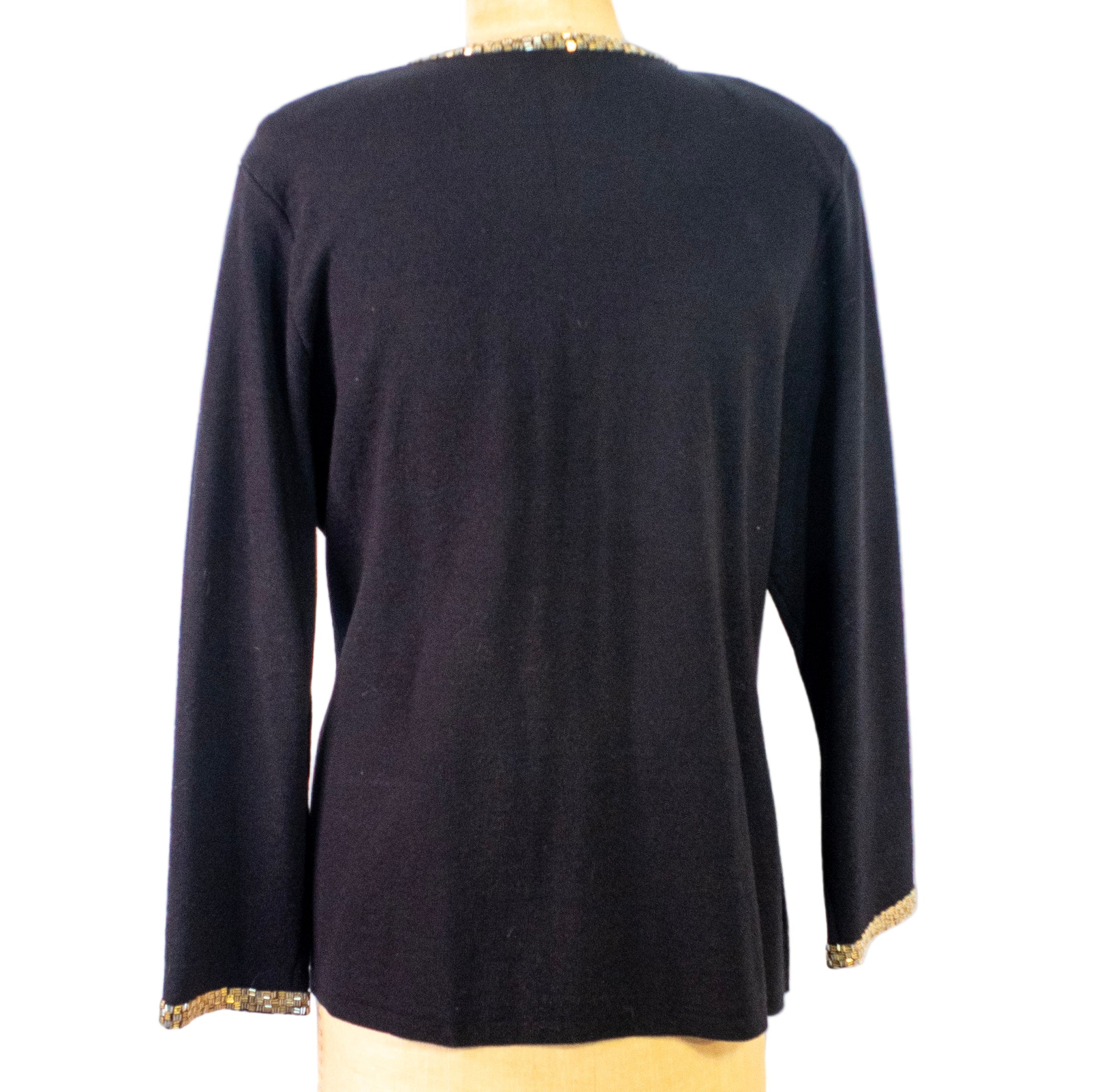 Gilded Edge Cardigan By Adrianna Papell, Size Large