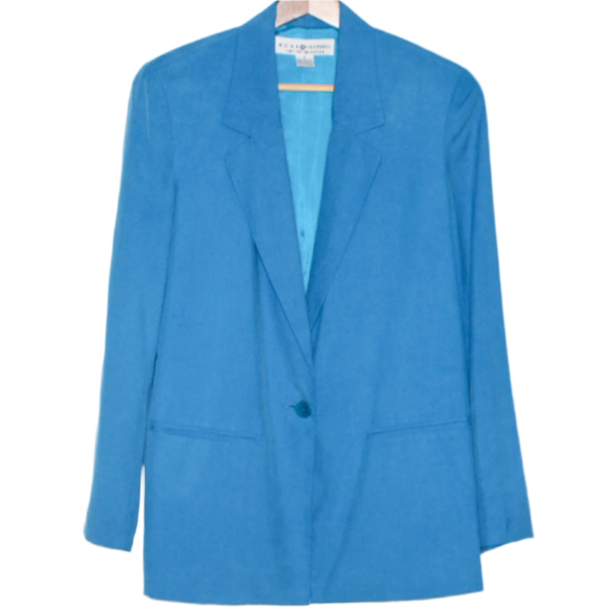 Elegant Azure Silk Ensemble by Saks Fifth Avenue