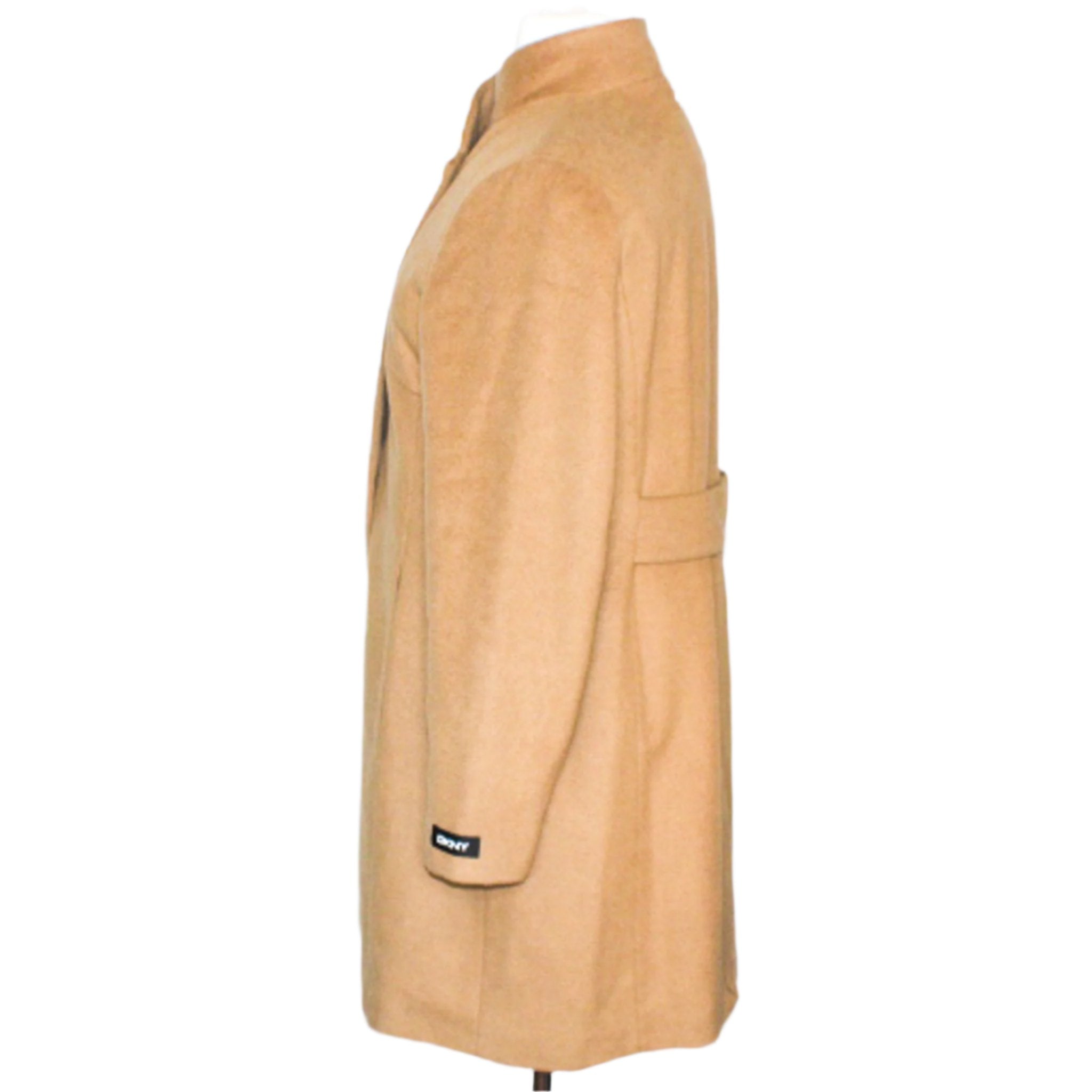 Donna Karan Classic Camel Wool Coat, Size X-Large