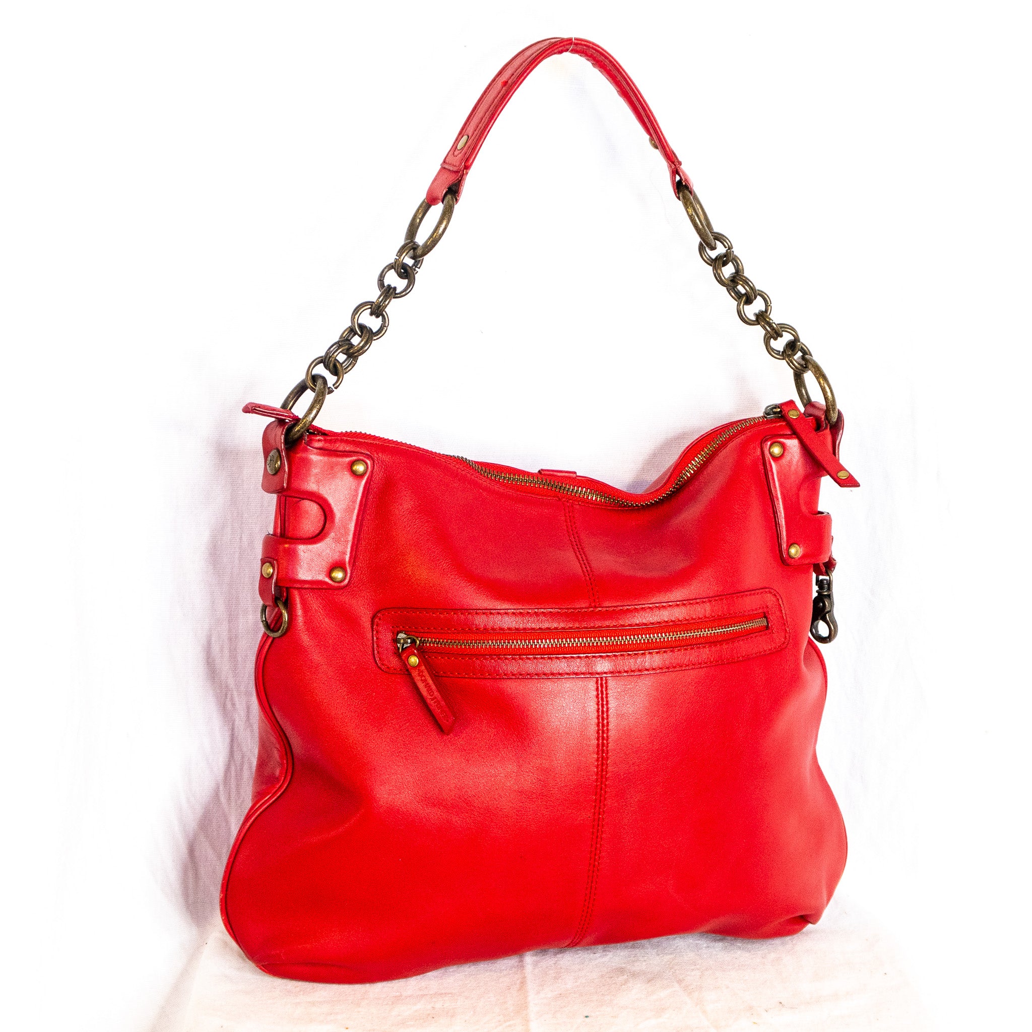 Donald J Pliner Red Leather Handbag