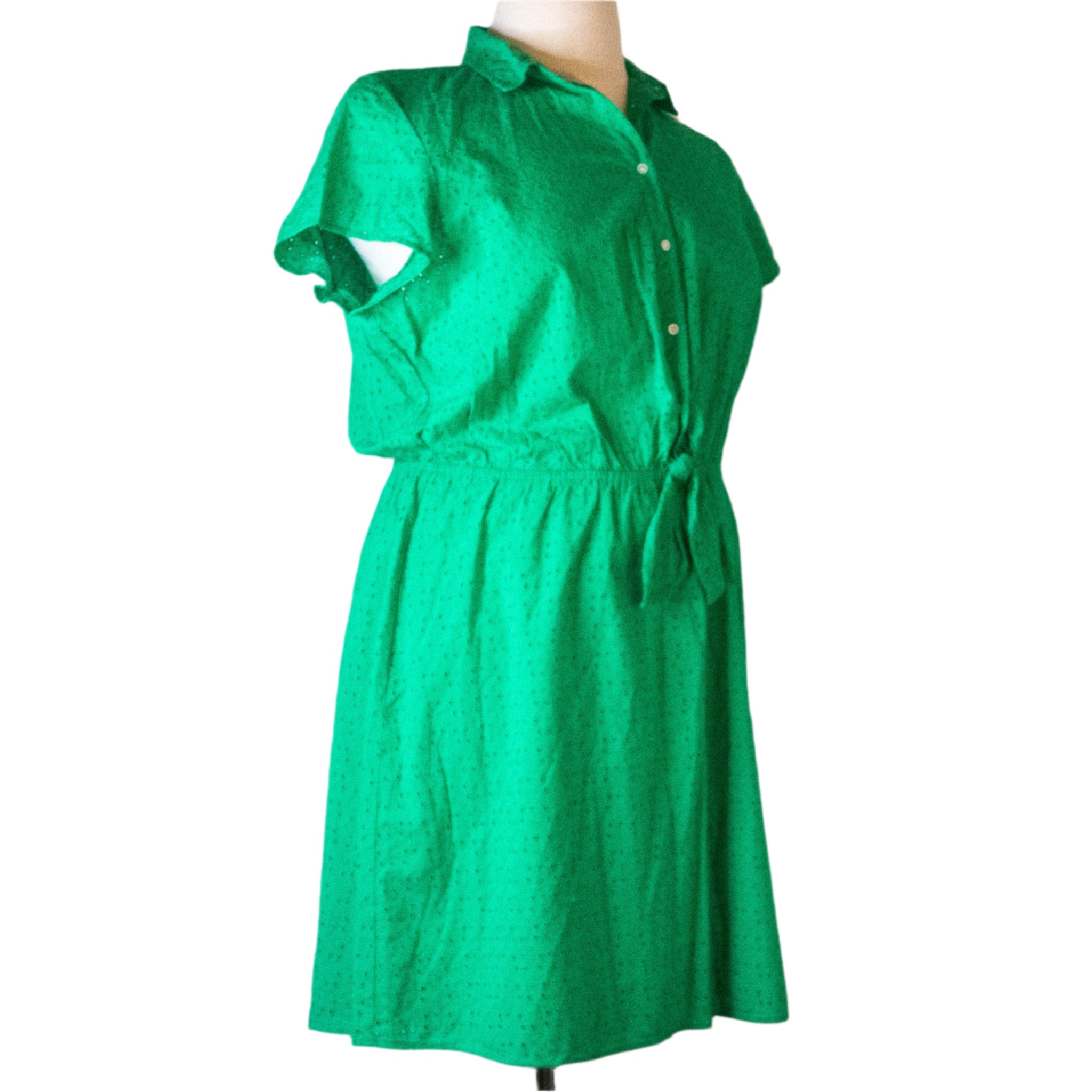 Emerald Breeze Eyelet Summer Dress by J. Crew, Size XXL