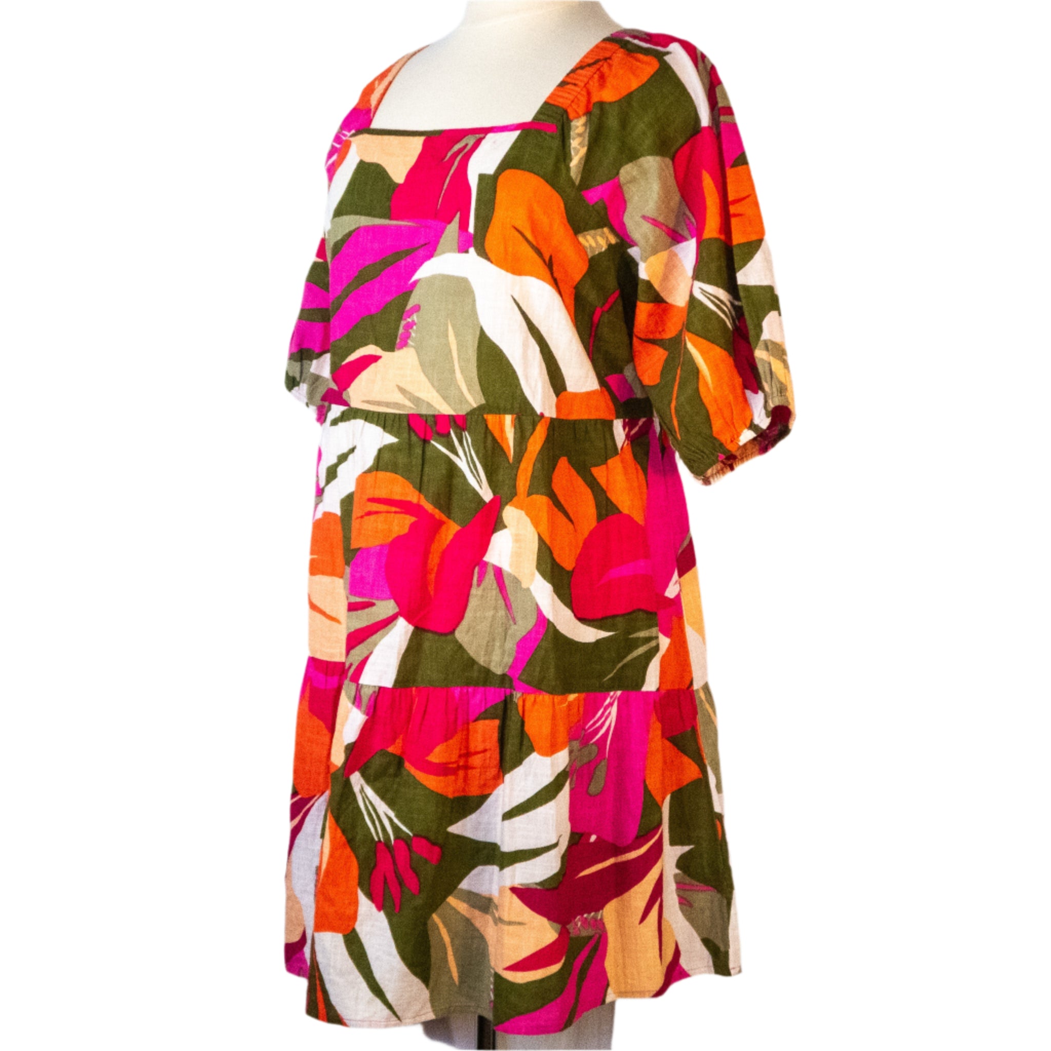 Tropical Bloom Dress by Mlle Gabrielle, Size 2X