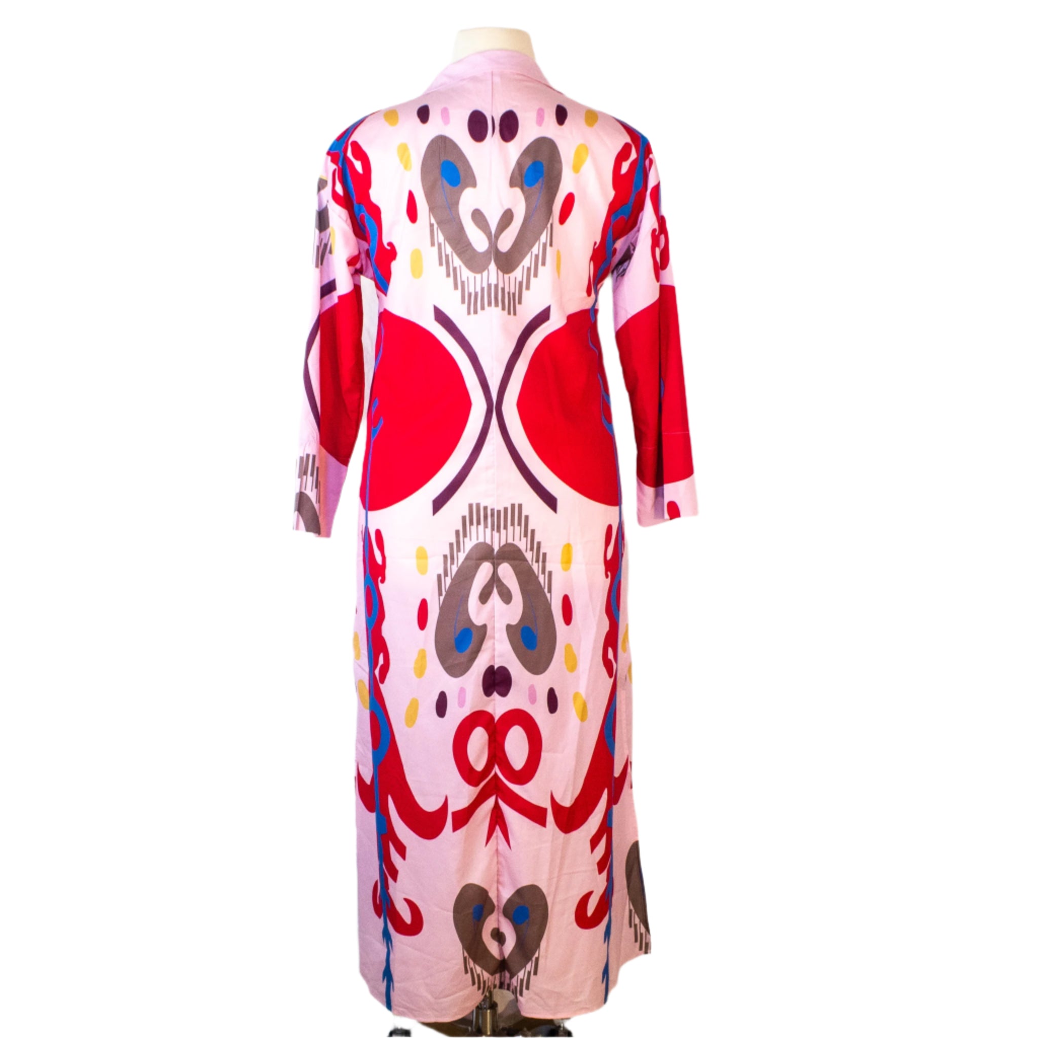 Vibrant Tribal Pattern Maxi Dress, Size Large