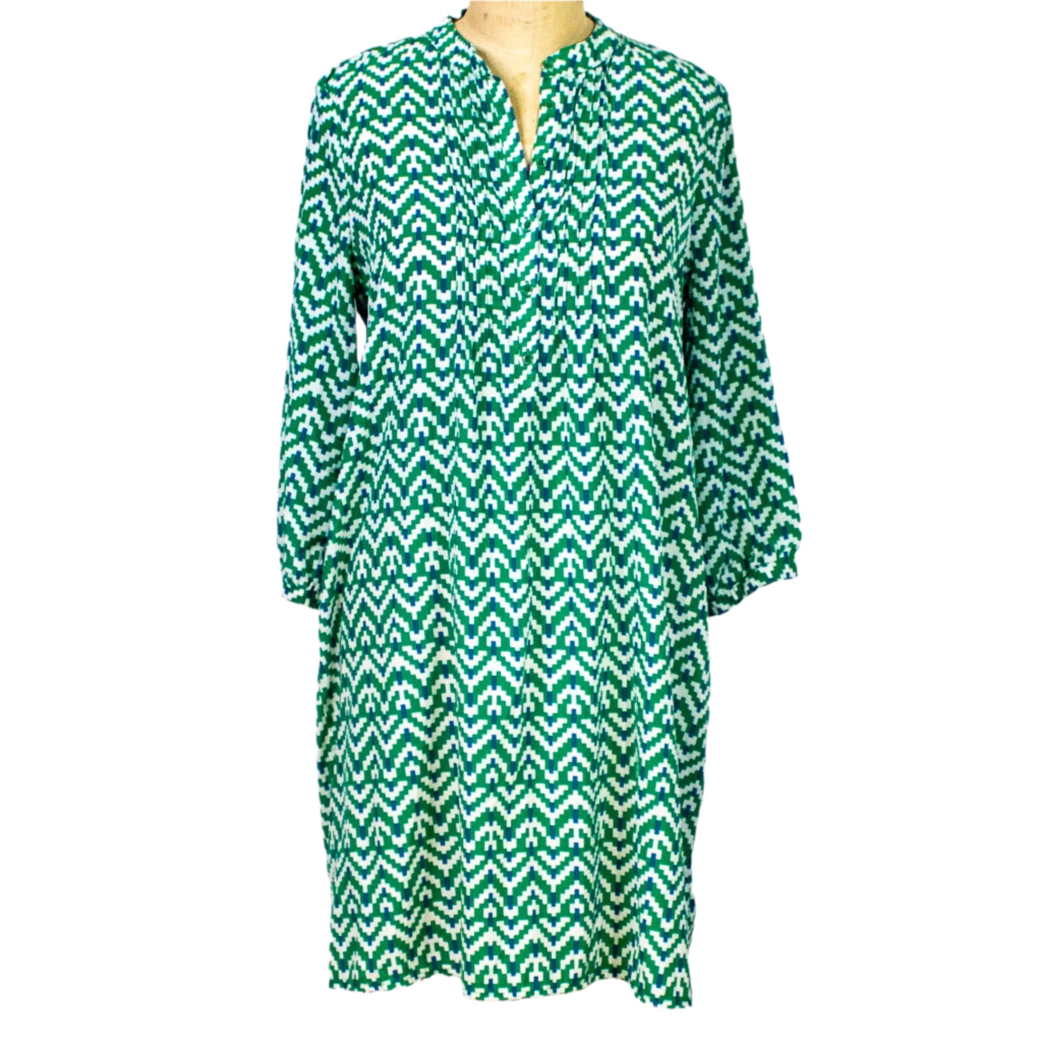 Green Zigzag Tunic Dress by the Gap, Size Medium