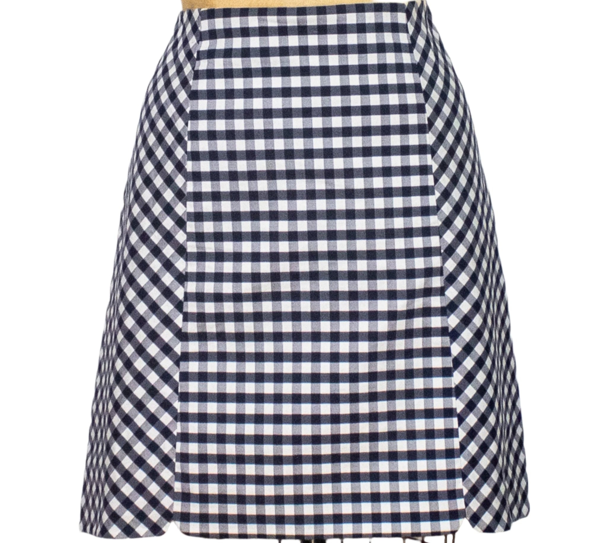 Gingham A-Line Skirt by Brooks Brothers, Size 14