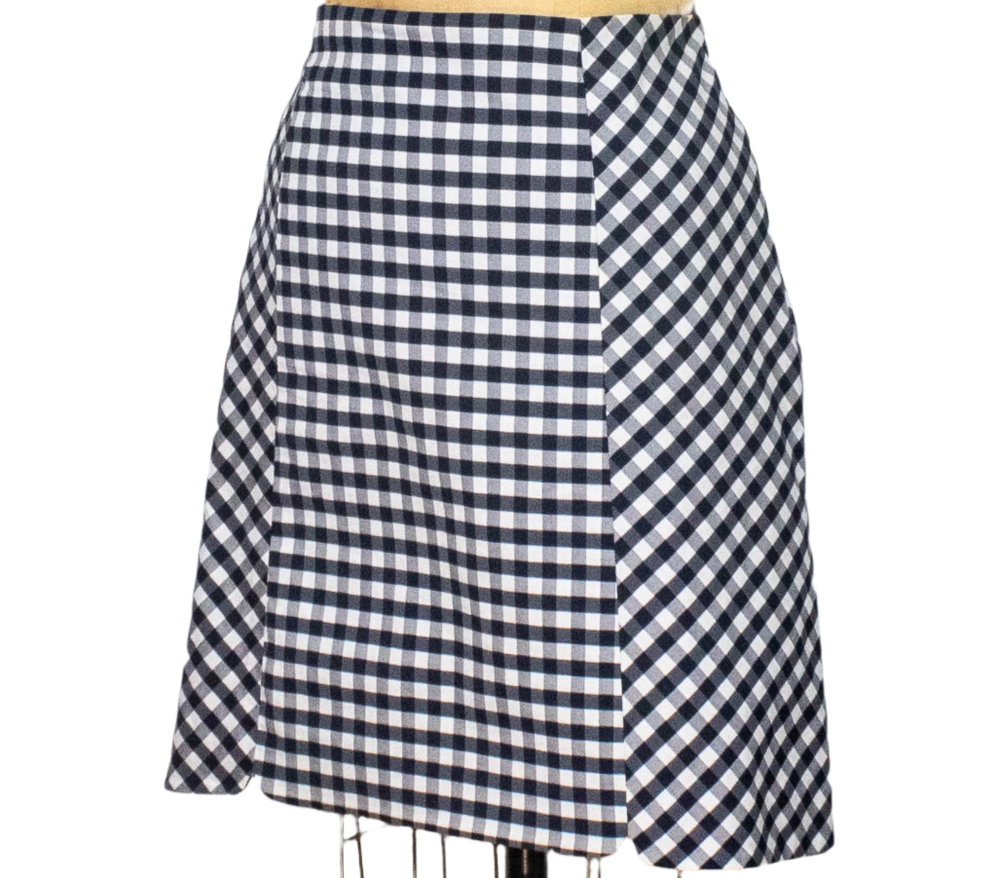 Gingham A-Line Skirt by Brooks Brothers, Size 14