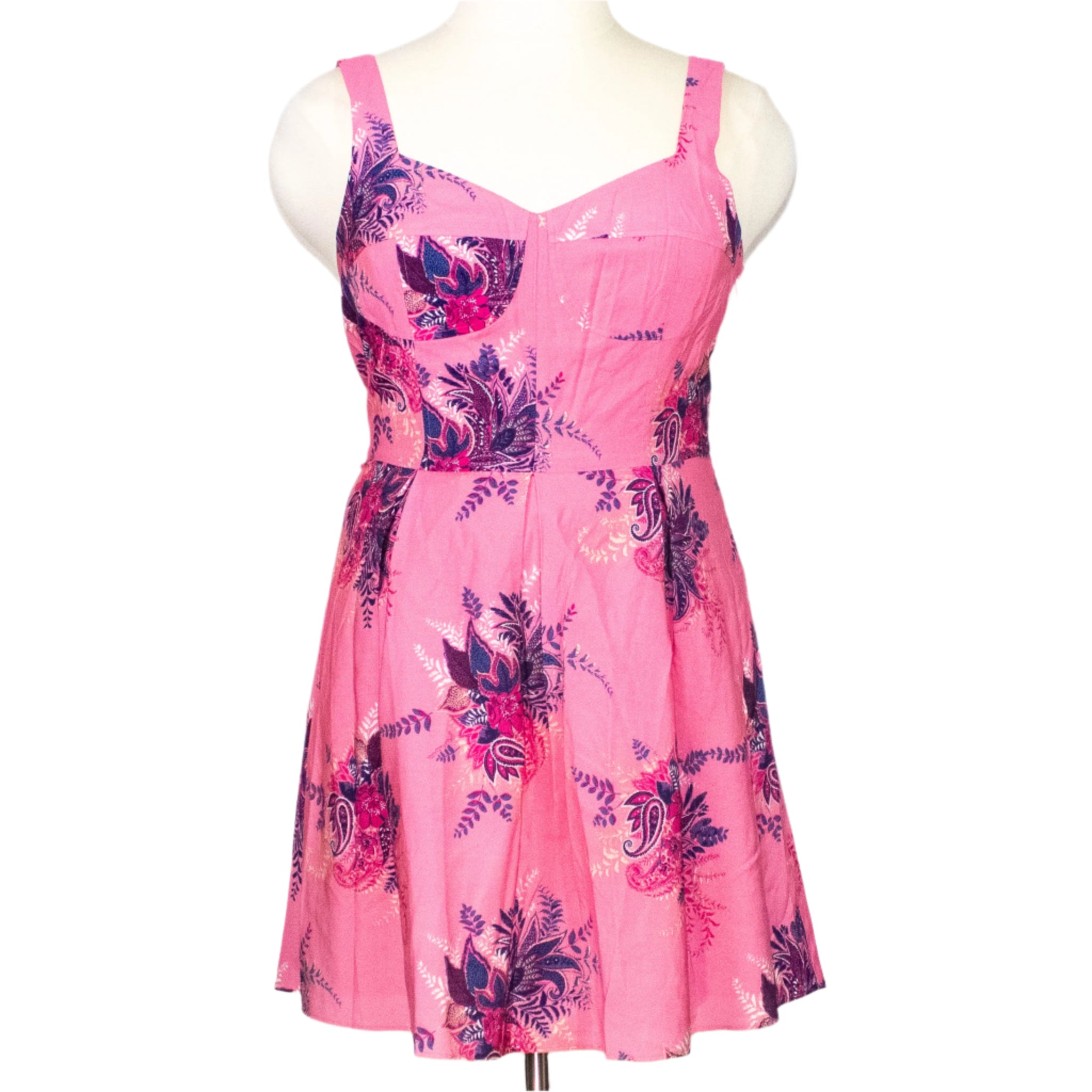 Asymmetrical Floral Print Delight Dress by the Loft, Size 14