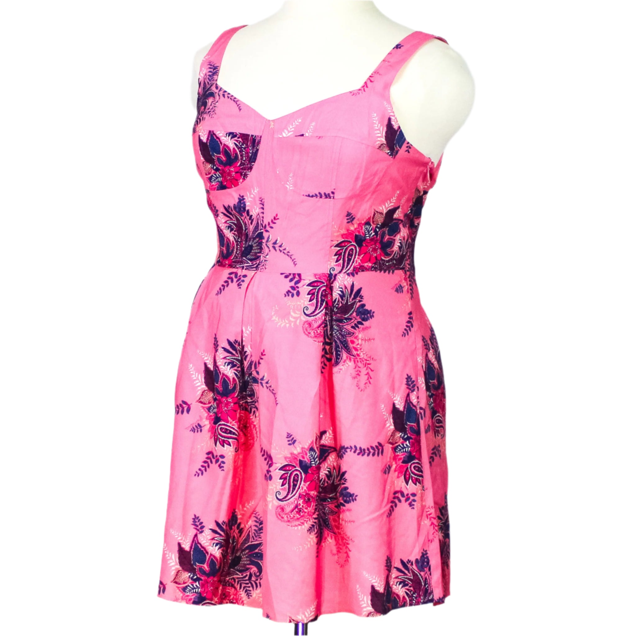 Asymmetrical Floral Print Delight Dress by the Loft, Size 14