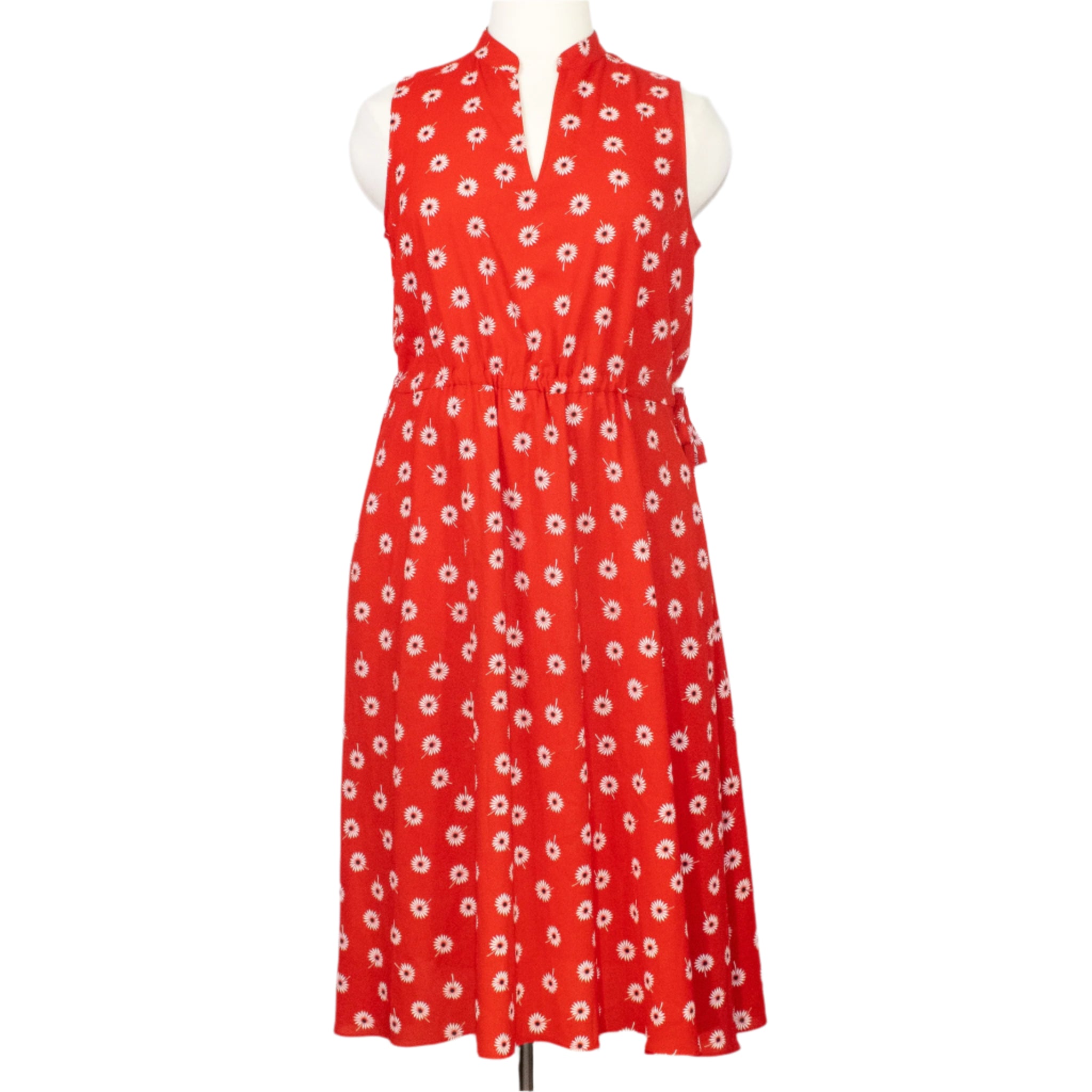 Radiant Red Daisy Dress by Anne Klein, Size 16