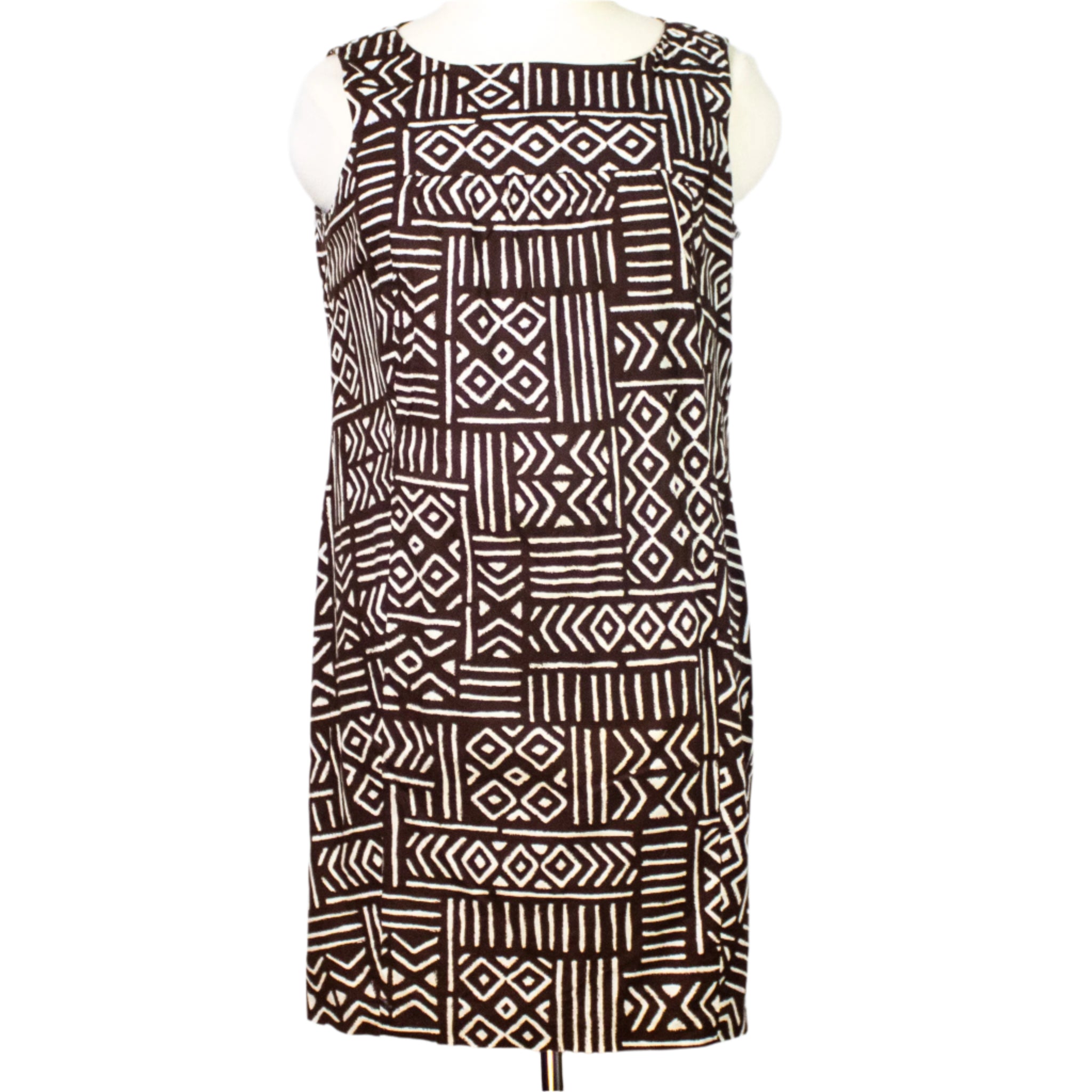 Geometric Elegance Shift Dress by Anne Klein, Size 16