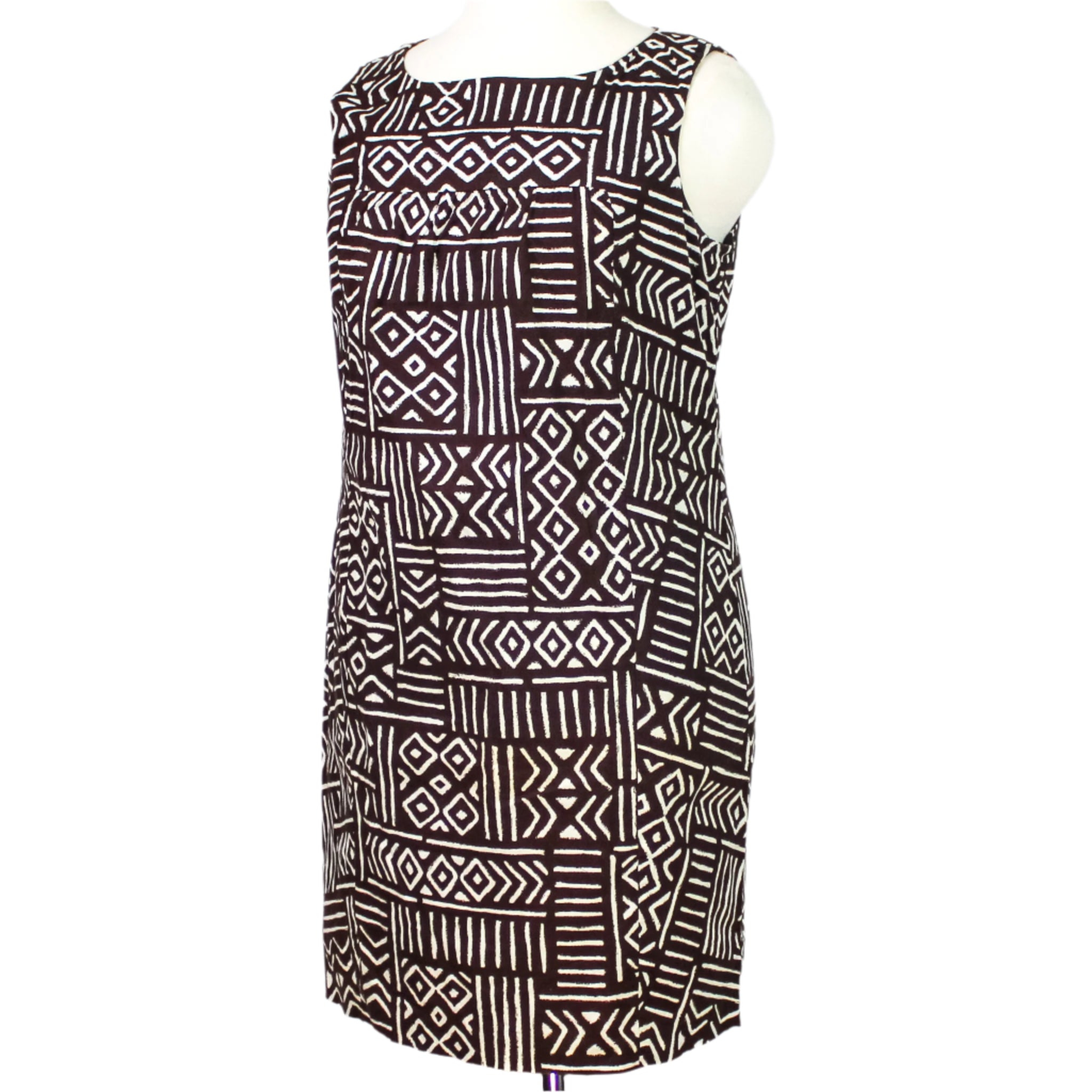 Geometric Elegance Shift Dress by Anne Klein, Size 16