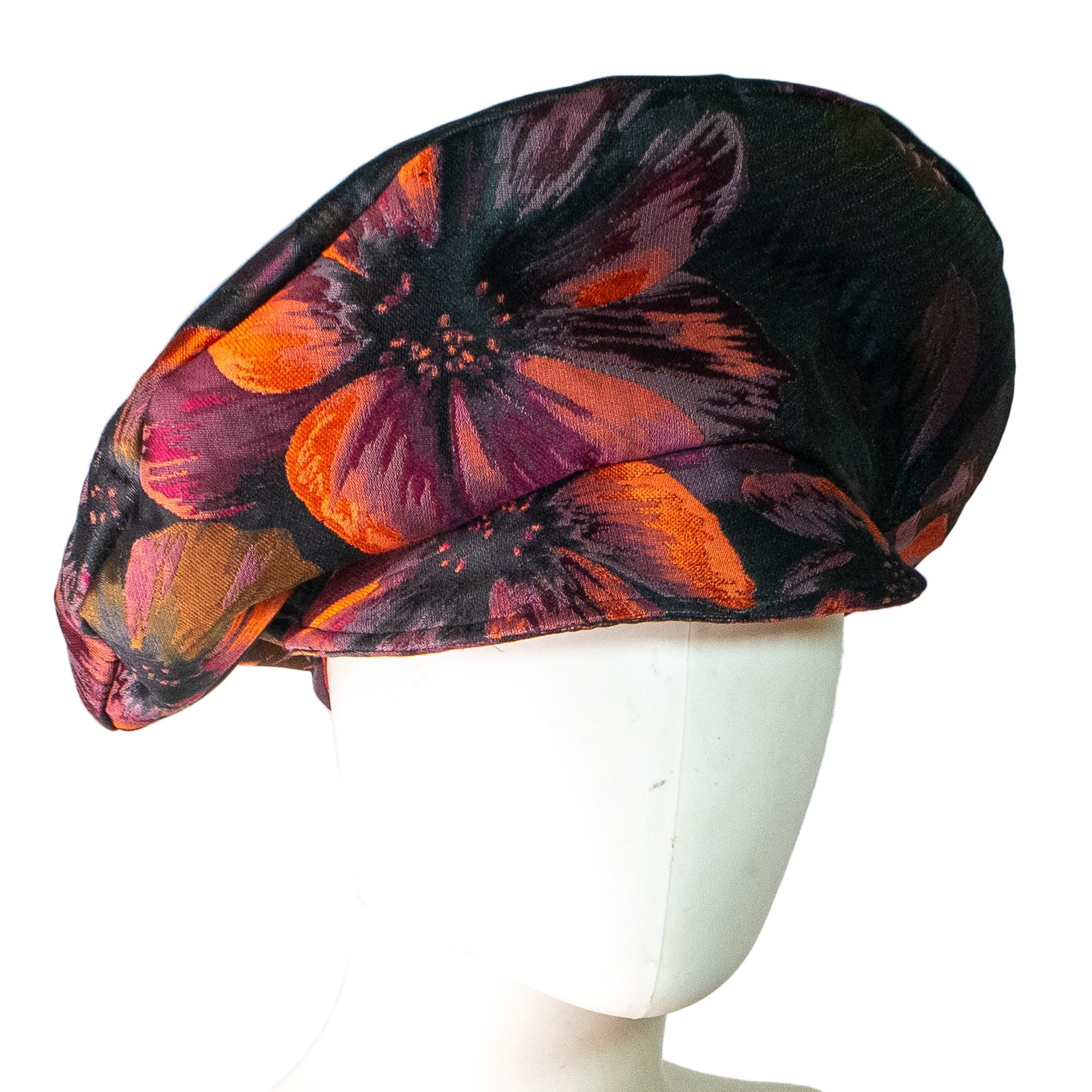 Sunset Bloom Beret with Brim