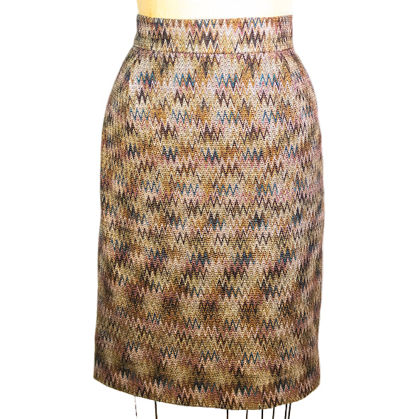 Zigzag Reverie Blazer & Skirt Set, Size 10